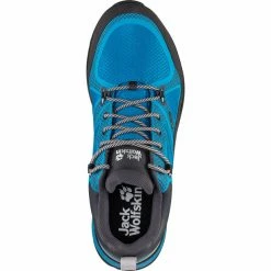 Jack Wolfskin Force Striker Texapore Low Shoes Men blue/lime -Hiking Shoes Sales jack wolfskin force striker texapore low shoes men blue lime 6