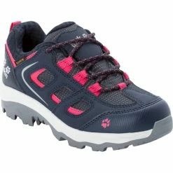 Jack Wolfskin Vojo Texapore Low Shoes Kids dark blue/pink