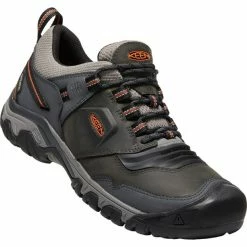 Keen Ridge Flex WP Shoes Men steel grey/fossil orange