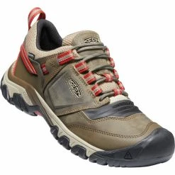 Keen Ridge Flex WP Shoes Men timberwolf/ketchup