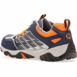Merrell Moab FST Low Shoes Waterproof Kids navy/grey/orange -Hiking Shoes Sales merrell m moab fst low shoes waterproof kids navy grey orange 3