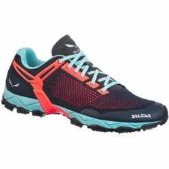 SALEWA Lite Train K Shoes Women premium navy/fluo coral