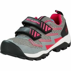 Scarpa Hook & Loop Shoes Kids gray/fuxia