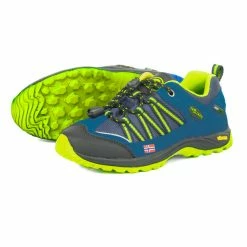 TROLLKIDS Lofoten Hiker Low Shoes Kids blue/lime -Hiking Shoes Sales trollkids lofoten hiker low shoes kids blue lime 4