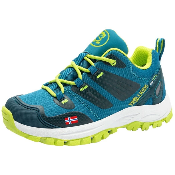 TROLLKIDS Rondane Hiker Low Shoes Kids petrol/lime 1 TROLLKIDS Rondane Hiker Low Shoes Kids petrol/lime
