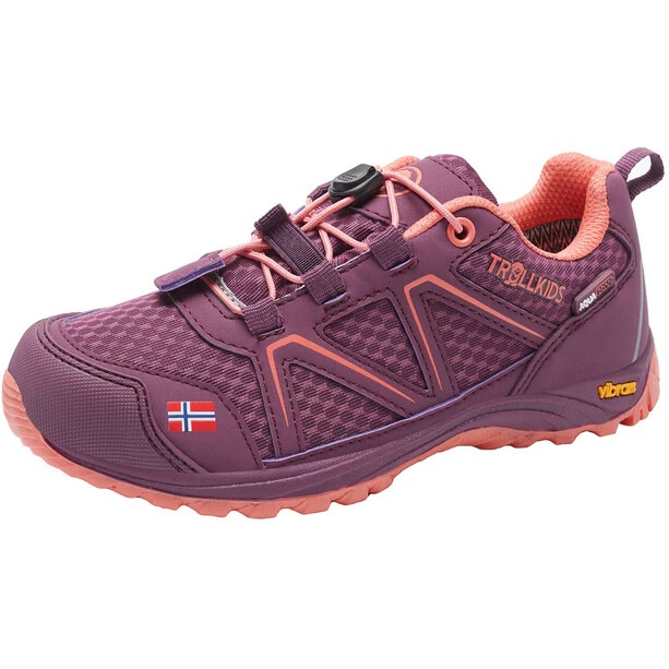 TROLLKIDS Skarvan Hiker Low Shoes Kids mulberry/peach 1 TROLLKIDS Skarvan Hiker Low Shoes Kids mulberry/peach